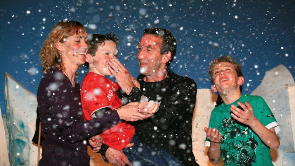 6分ごとに雪が降ります