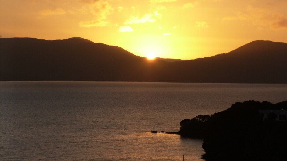スチュアート島の夕暮れ