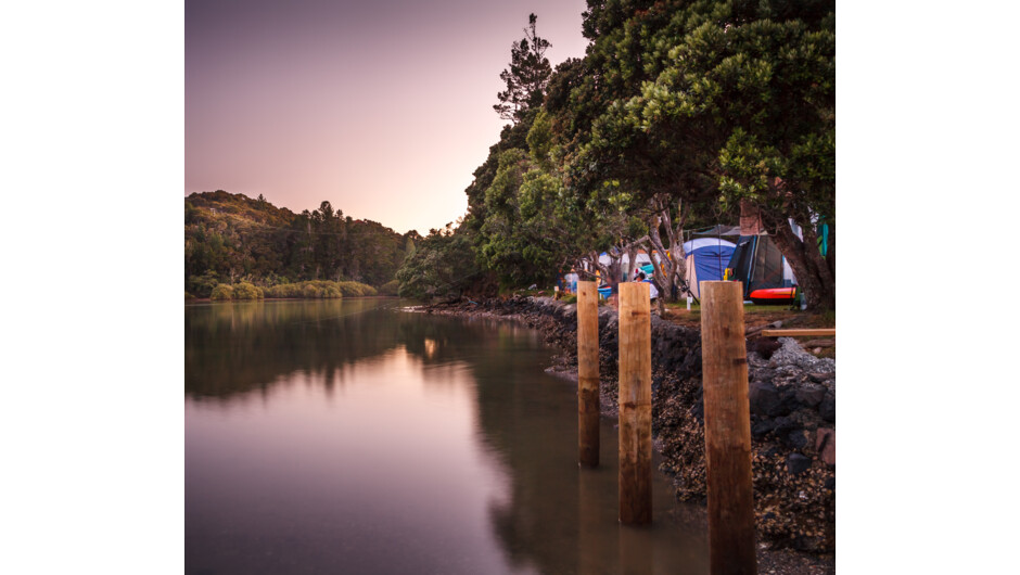 Camping beside the water