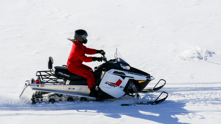 Go at speeds of up to 90kph, with stunning views across pristine snow capped mountains.