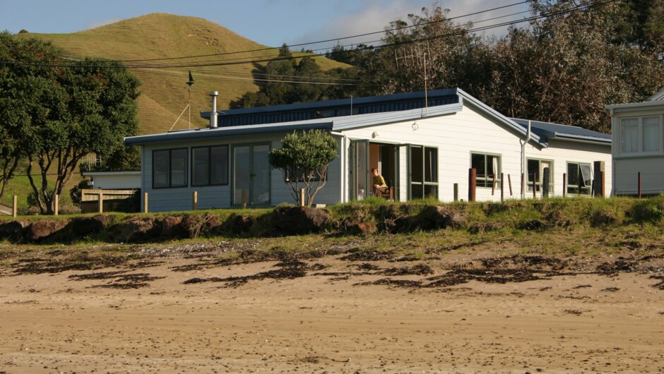 View of Oakura Bay beach house