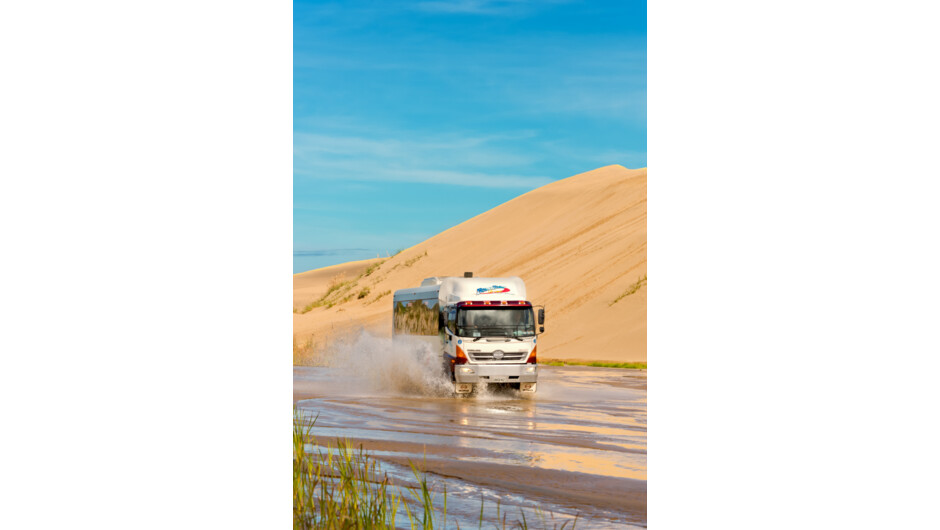 Te Paki stream on Cape Reinga Tour