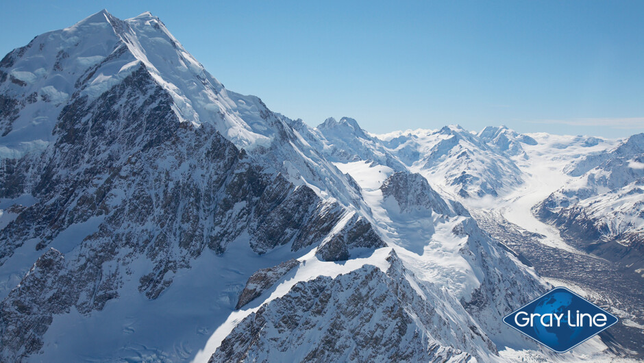 Gray Line Mount Cook snow