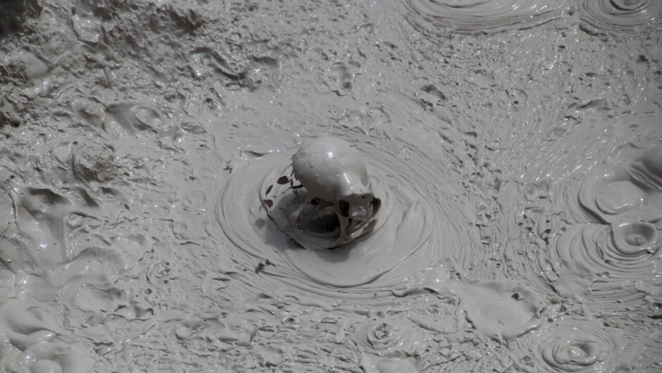 Boiling mud pools at Orakei Korako Geothermal Park