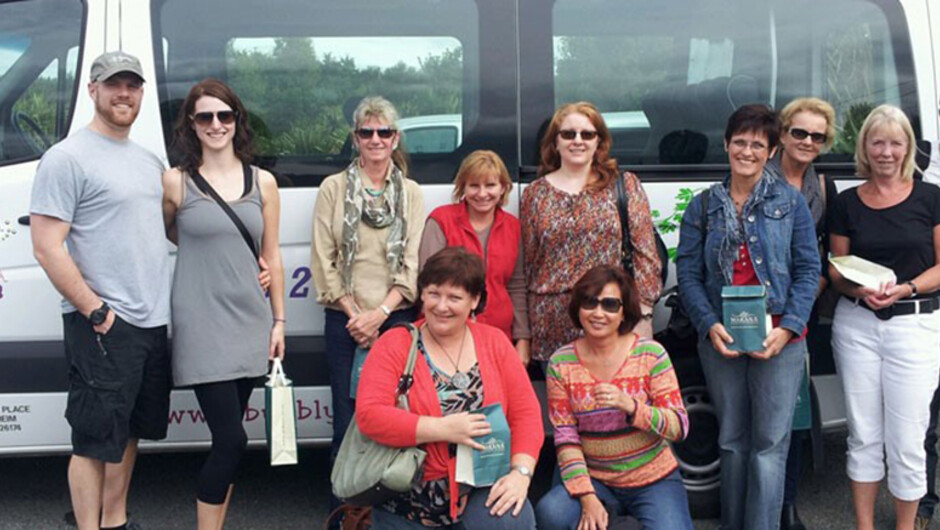 Guests of all ages enjoying their day travelling in our Mercedes van.