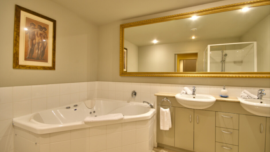 Bathroom with spa bath