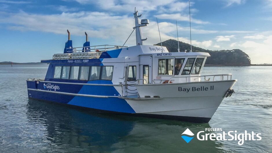 The 'Bay Belle II' ferry between Paihia and Russell in the Bay of Islands.