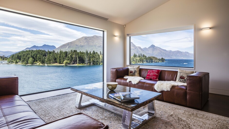 Relax and soak up those spectacular Lake Wakatipu views