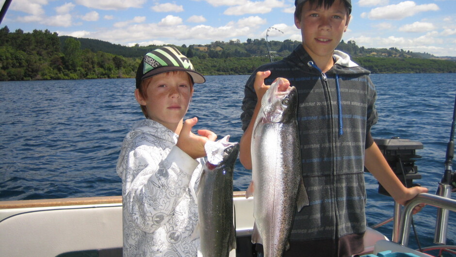 Young keen anglers