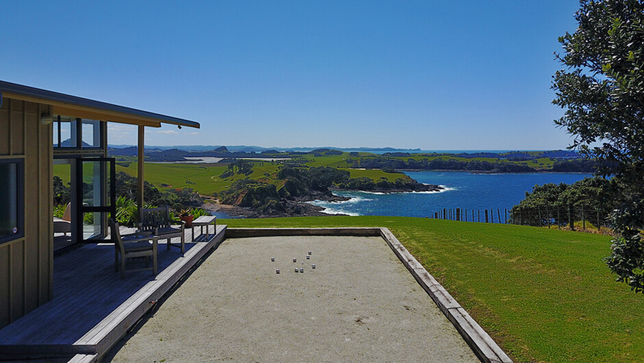 Petanque court with a grand view.