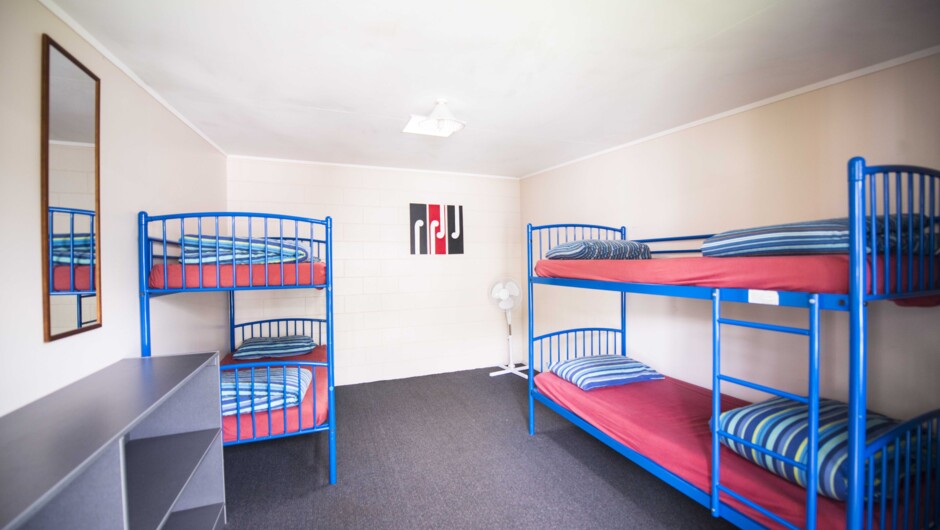 A four-bed dormitory room.