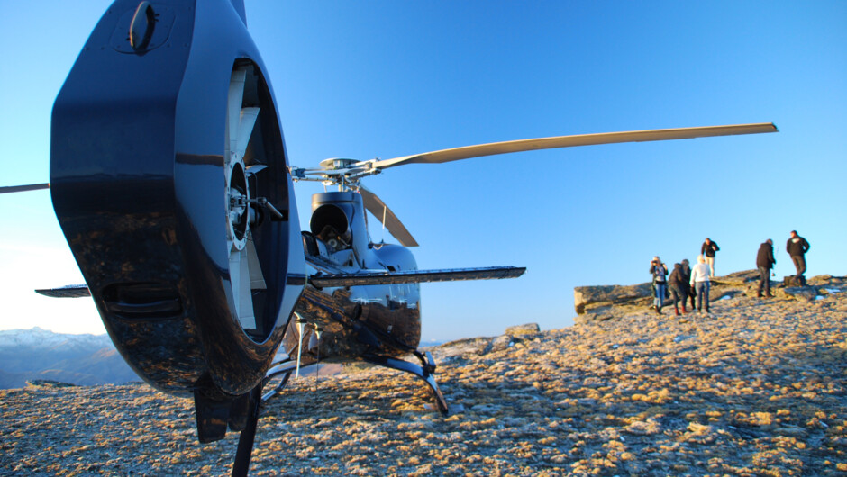 Mountain top champagne and photo stop
