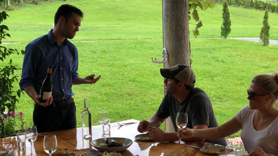 Wine tasting with European cuisine - sheer tranquility.