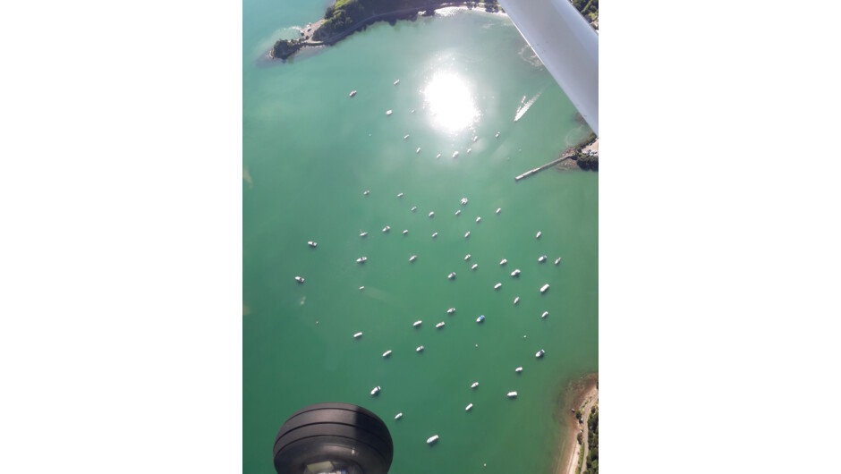 Flying over the Coromandel.