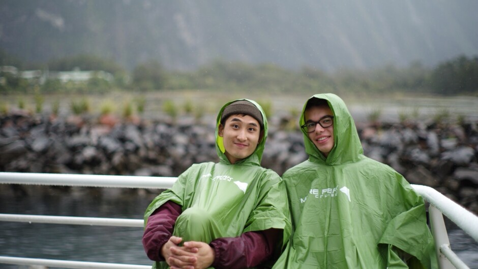 Taking a break from the action.