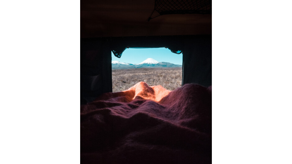 Waking up to Mount Ngauruhoe