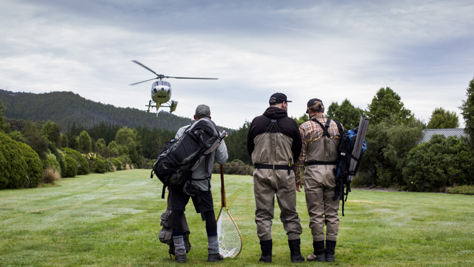 Helicopter is the best way to explore New Zealand fishing spots