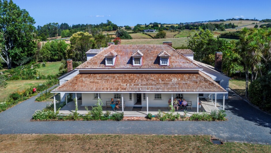 Te Waimate Mission from the air