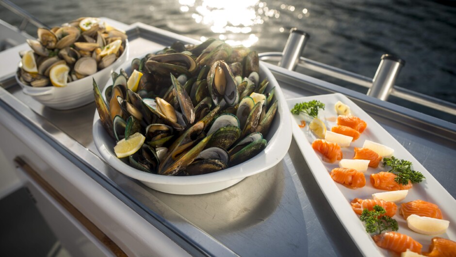 奥德赛巡游上为大家准备的新鲜海鲜