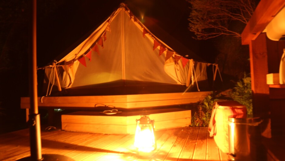 Tent at night