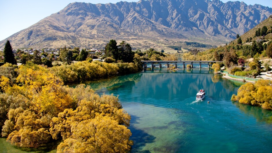 Go to the Kawarau Dam Bridge right at the end of the lake on Million Dollar Cruise