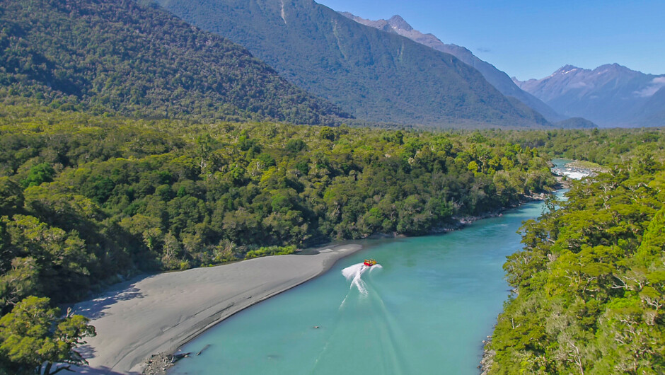 Waiatoto River, Haast UNESCO World Heritage Area, South Island, New Zealand.