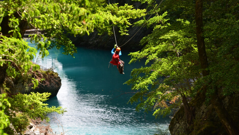 Ziplining the Blue Lagoon