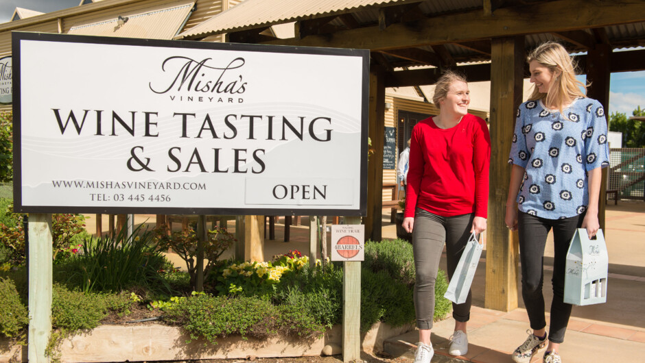 Outside Misha's Vineyard Tasting Room.