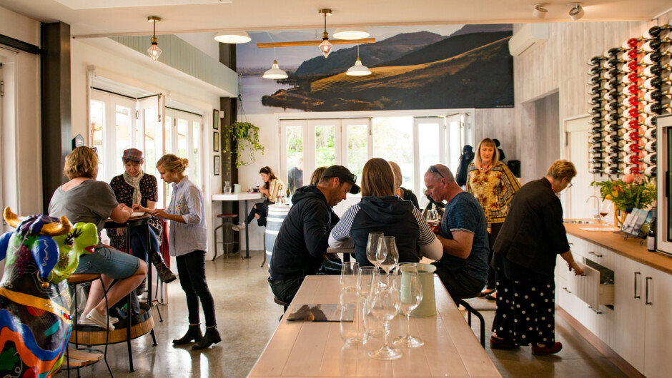 Inside the Misha's Vineyard Tasting Room.