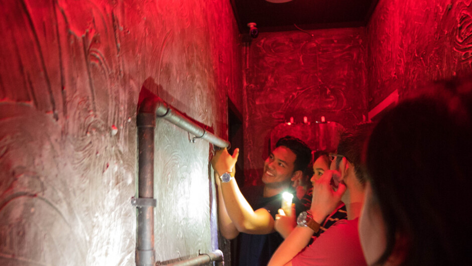 Aha moment in the Forsaken Farmhouse at Escapist, Hamilton