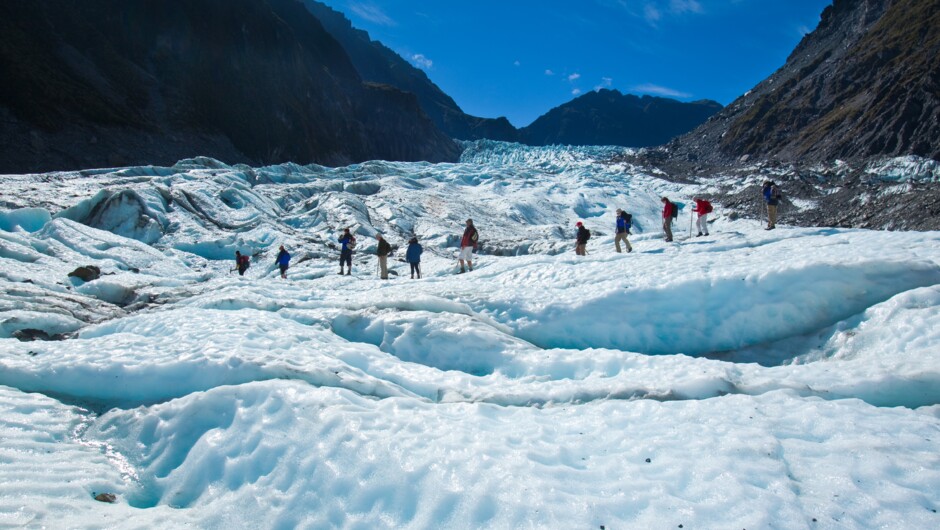 Hiking on the glacier