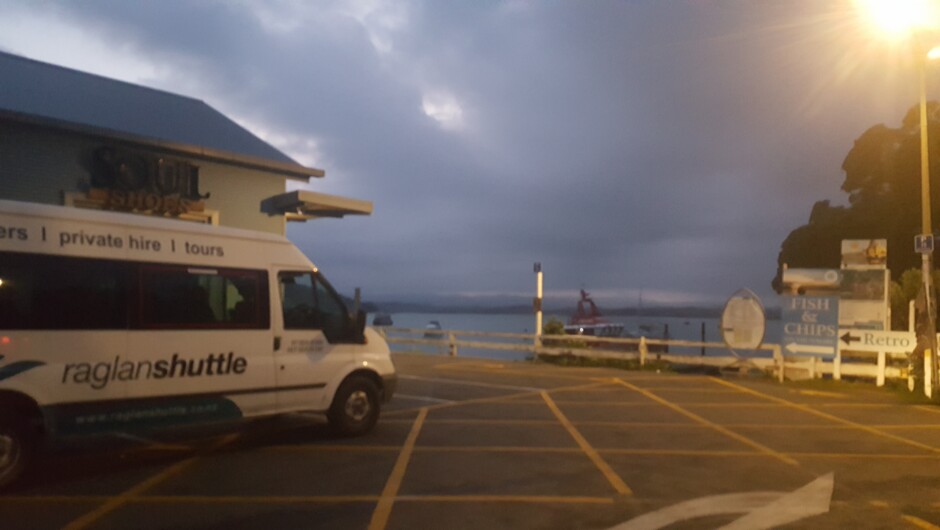 Work Function Fishing Trip Early Morning Taxi Hamilton to Raglan Wharf
March 2019