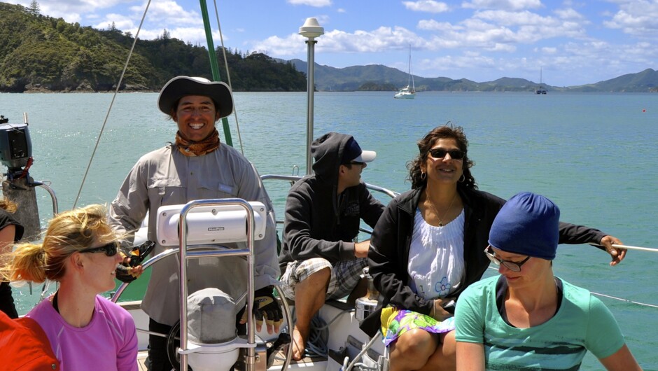 Sailing the warm, clear waters of the Bay of Islands