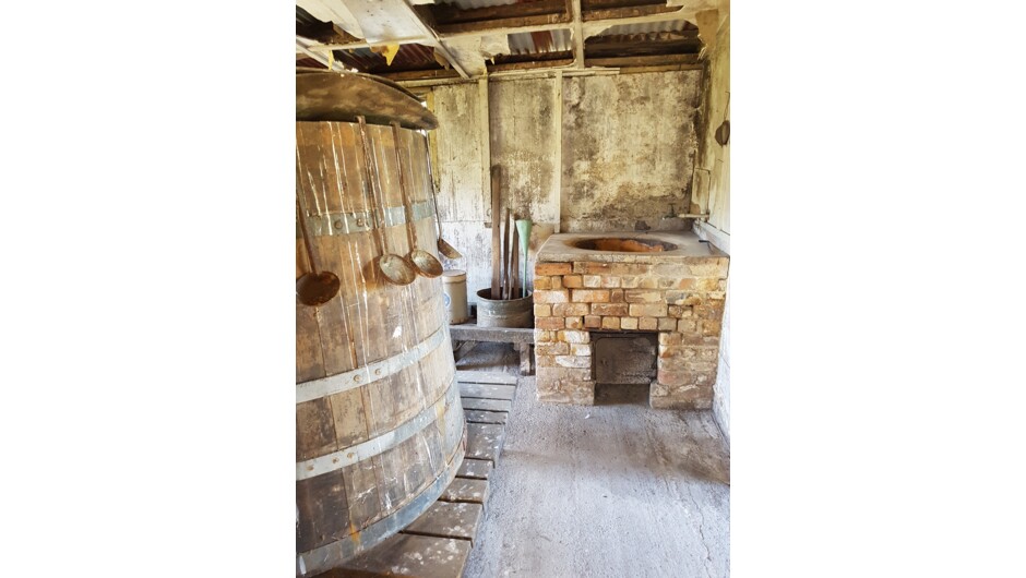 Wine shed interior