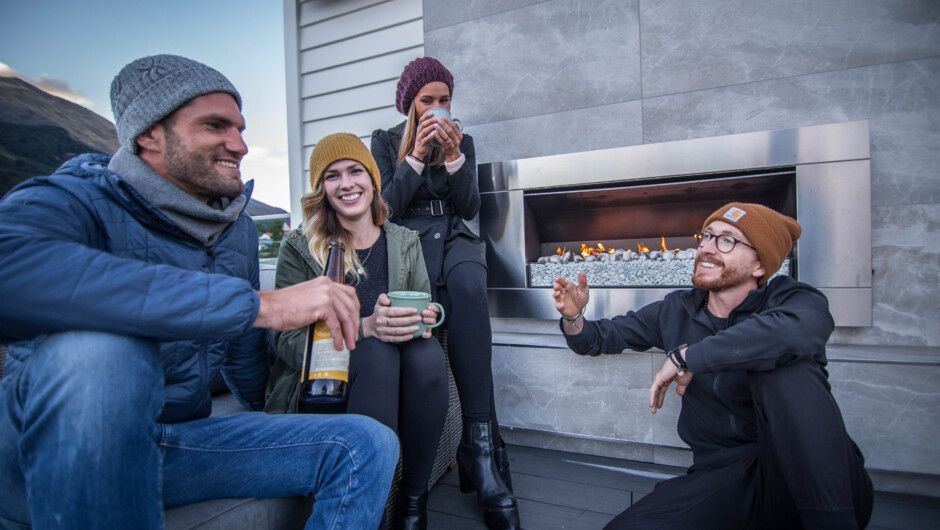 Our roof terrace fire &amp; complimentary hot drinks will keep you warm in the winter.