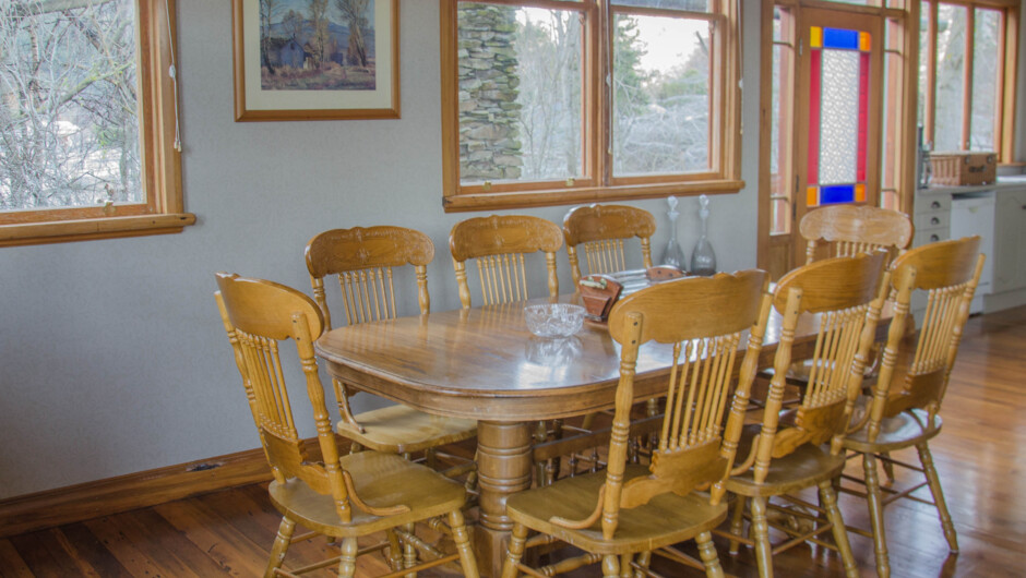 Our dining table seats 8!