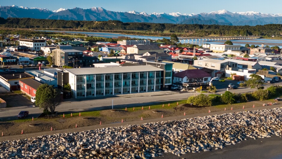 Beachfront Hotel Aerial View