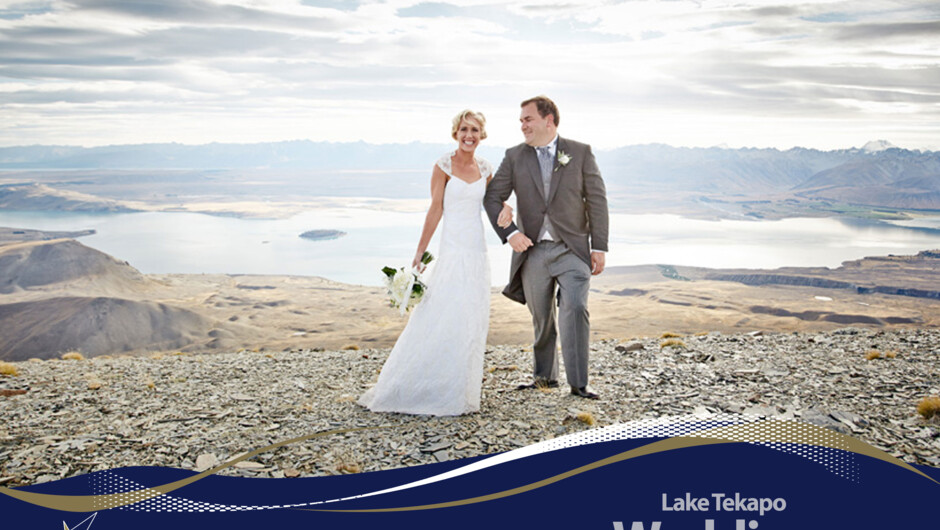 Magical moments high above Lake Tekapo on a private wedding flight with Air Safaris
