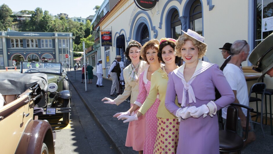 Everyone gets into the spirit at the Hawke's Bay Art Deco Festival.