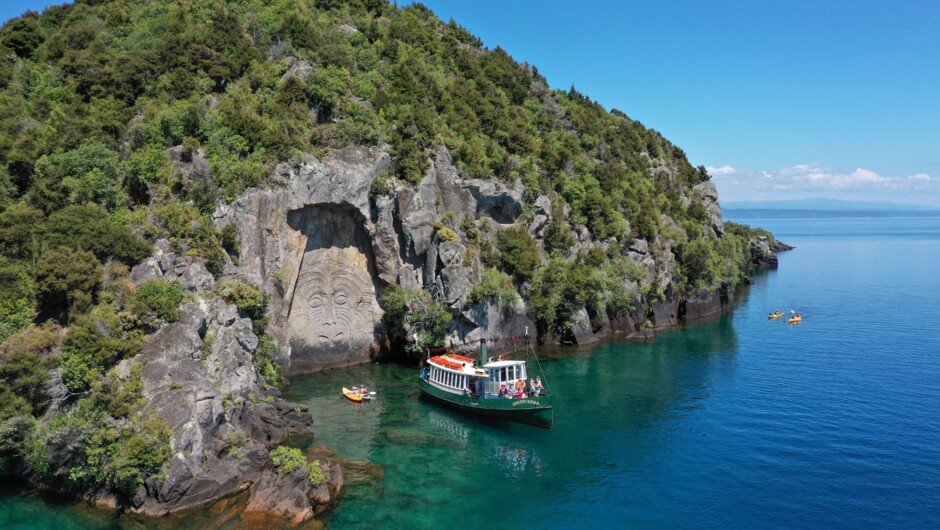 Ernest Kemp cruises to the Māori Rock Carvings daily