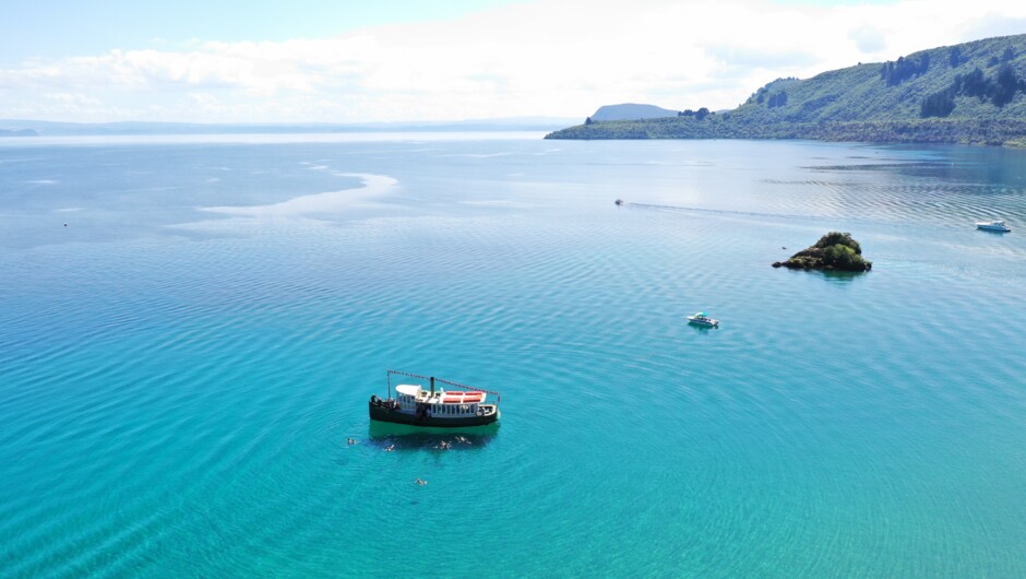 Ernest Kemp at Mine Bay, Lake Taupō