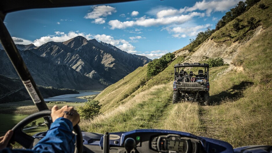 Offroad side-by-side buggies at remote Ben Lomond Station.