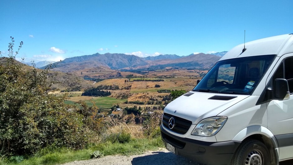 Fay - Your Kind of Camper stopped to enjoy the view on the Crown Range