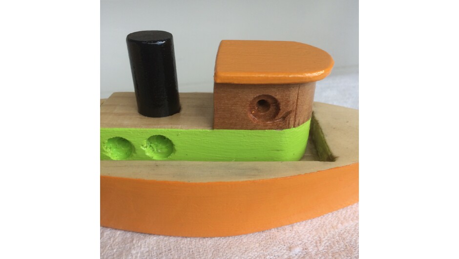 One of a range of handcrafted wooden toys by Kevin Mckay of Charteris Bay for sale at the craft co-op