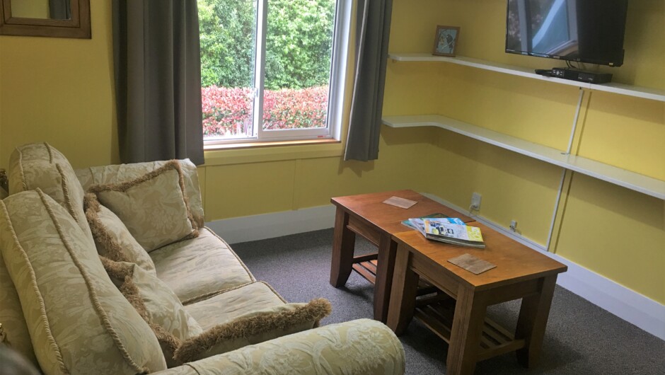 Guest Wing - Private lounge area with flat screen TV &amp; choice of over 150 DVDs.